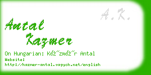 antal kazmer business card